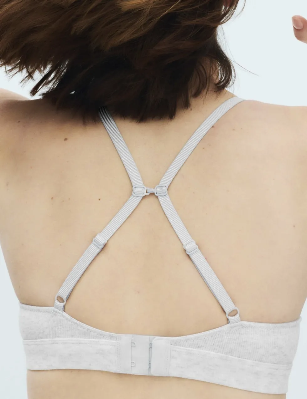 Juni Cotton Rib Non Wired Plunge Bra (A-E)