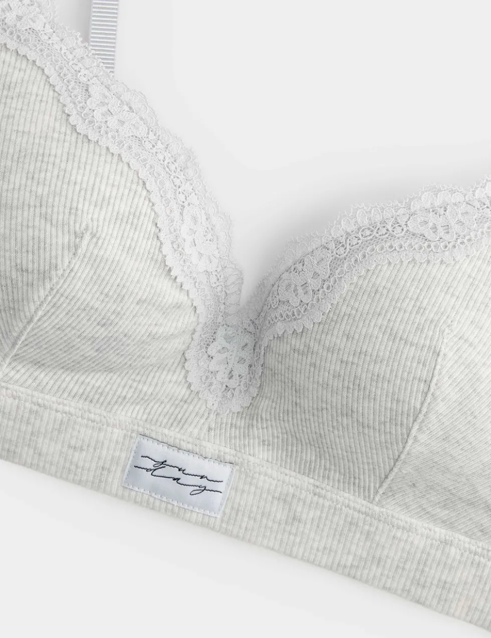 Juni Cotton Rib Non Wired Plunge Bra (A-E)