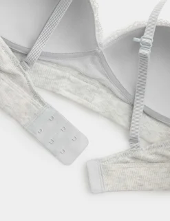 Juni Cotton Rib Non Wired Plunge Bra (A-E)