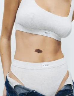 Juni Cotton Rib Non Wired Crop Top (A-E)