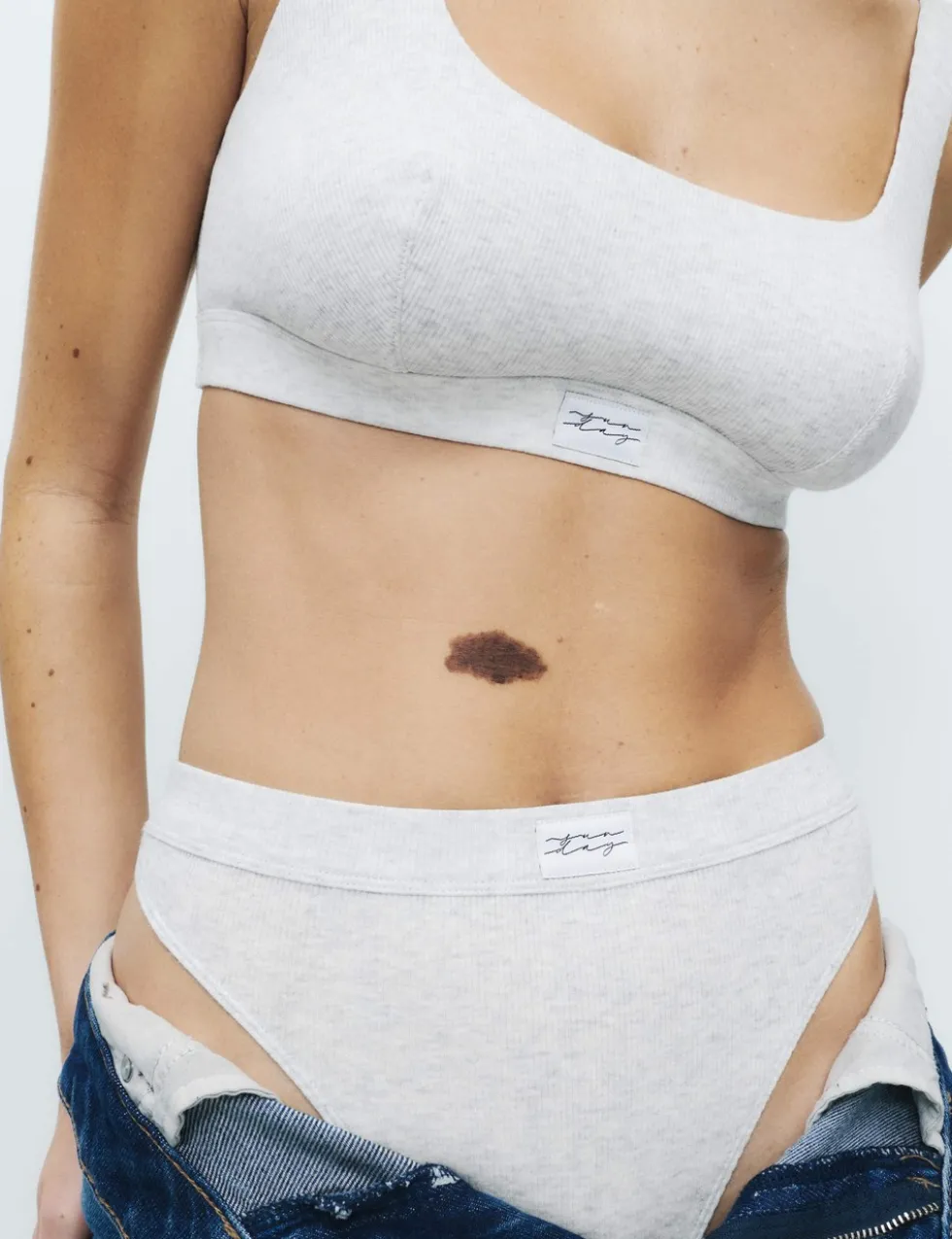 Juni Cotton Rib Non Wired Crop Top (A-E)