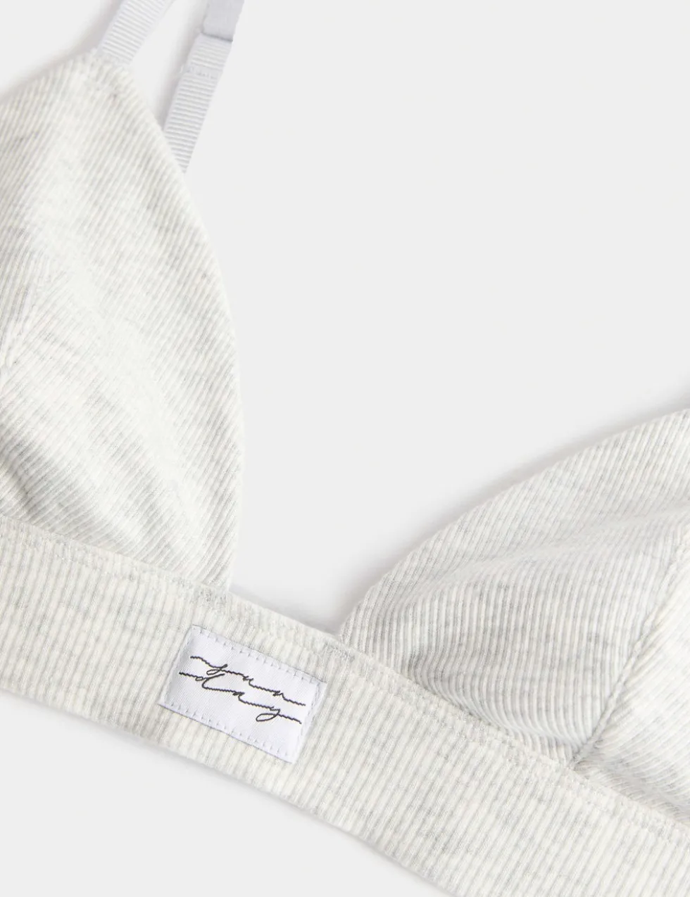 Juni Cotton Rib Non Wired Bralette (A-E)