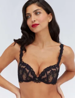 Juno Lace Wired Plunge Bra (B-DD)