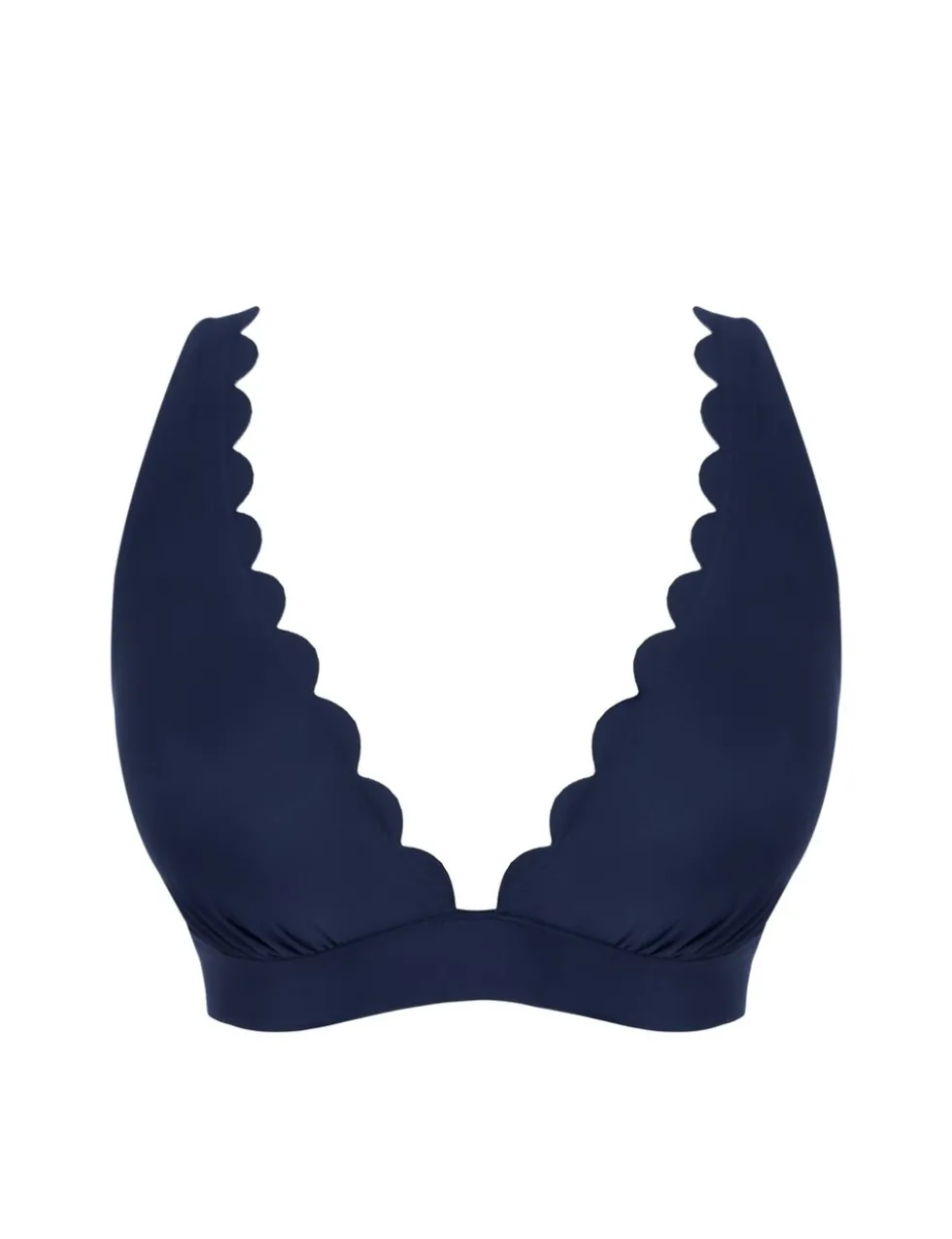 Kara Scalloped Plunge Triangle Bikini Top