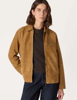Kate Suede Collared Jacket