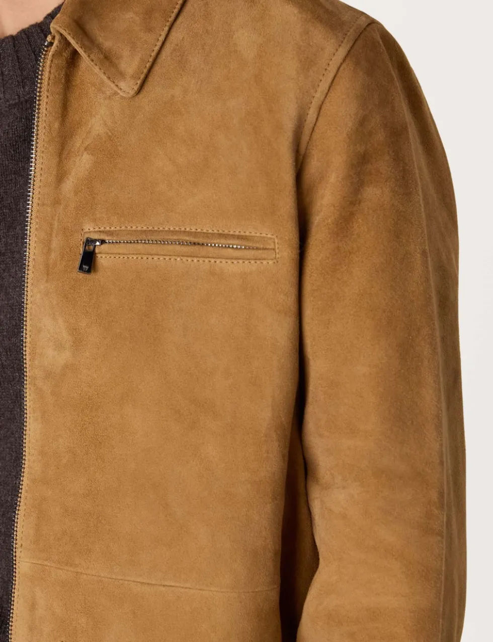 Kate Suede Collared Jacket