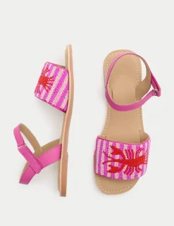 Kids' Beaded Lobster Riptape Sandals (10 Small - 4 Large)