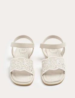 Kids' Broderie Strap Sandals (4 Small - 2 Large)