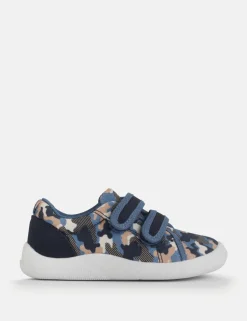 Kids' Canvas Camo Riptape Trainers (3 Small - 7 Small)