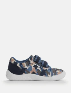 Kids' Canvas Camo Riptape Trainers (3 Small - 7 Small)