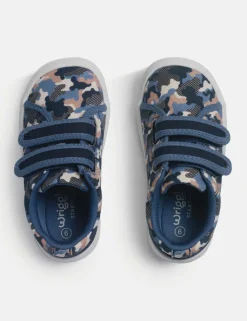 Kids' Canvas Camo Riptape Trainers (3 Small - 7 Small)
