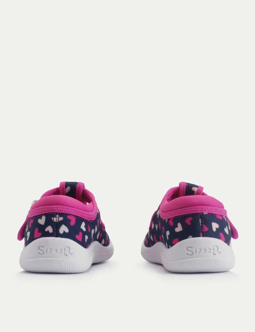 Kids' Canvas Heart T Bar Shoes (3 Small - 7 Small)