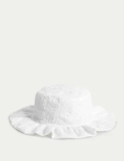 Kids' Cotton Rich Embroidered Sun Hat (0-3 Yrs)