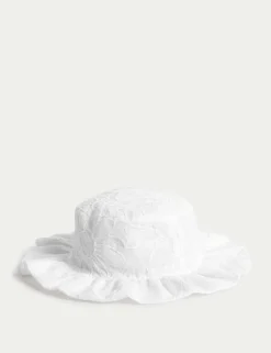 Kids' Cotton Rich Embroidered Sun Hat (0-3 Yrs)