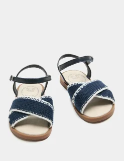 Kids' Cross Strap Crochet Sandals (4 Small - 2 Large)