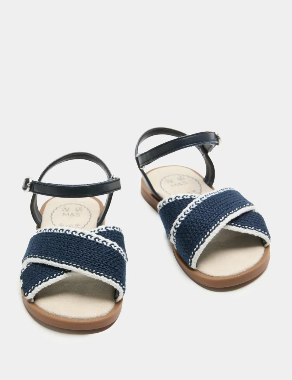 Kids' Cross Strap Crochet Sandals (4 Small - 2 Large)