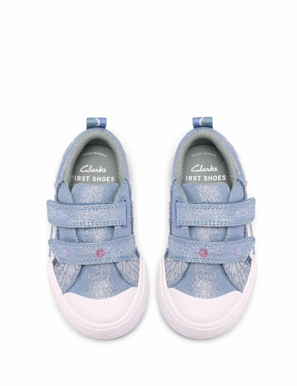 Kids' Denim Canvas Riptape Trainers (4 Small-6 ½ Small)