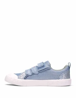 Kids' Denim Canvas Riptape Trainers (7 Small-9½ Small)