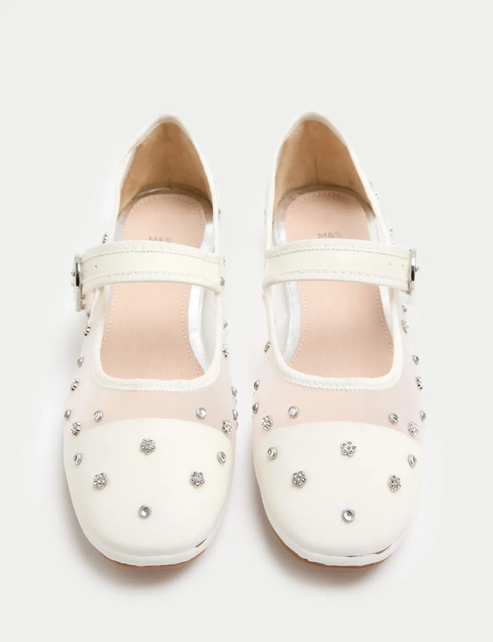 Kids' Diamanté Ballet Pumps (10 Small - 4 Large)