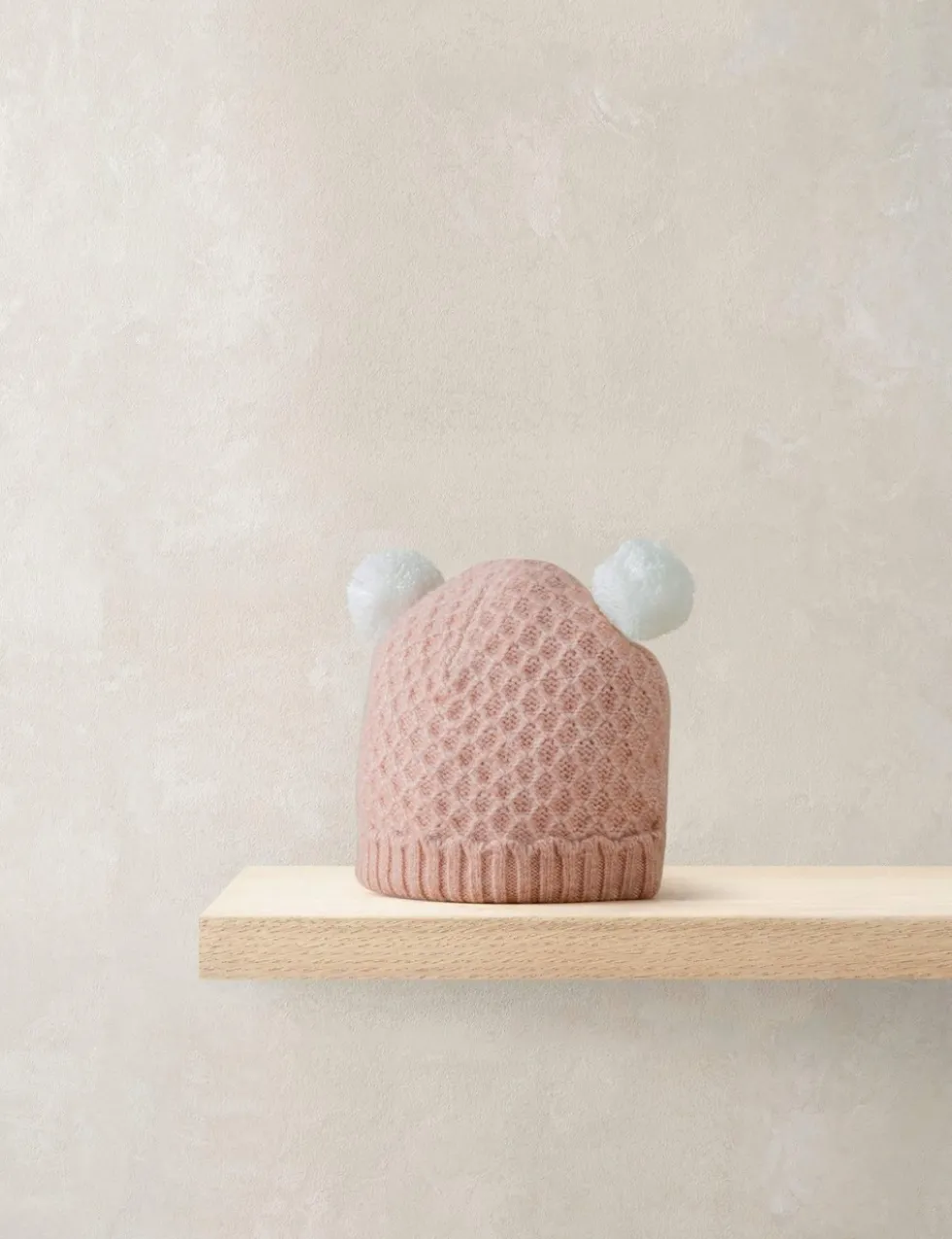 Kids' Double Pom Pom Knitted Winter Hat (0-12 Mths)