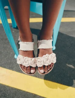 Kids' Double Strap Crochet-Style Sandals (4 Small-2 Large)