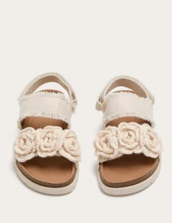Kids' Double Strap Crochet-Style Sandals (4 Small-2 Large)