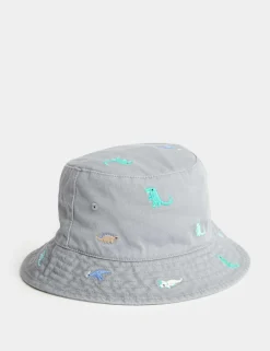 Kids' Embroidered Bucket Sun Hat (1-10 Yrs)