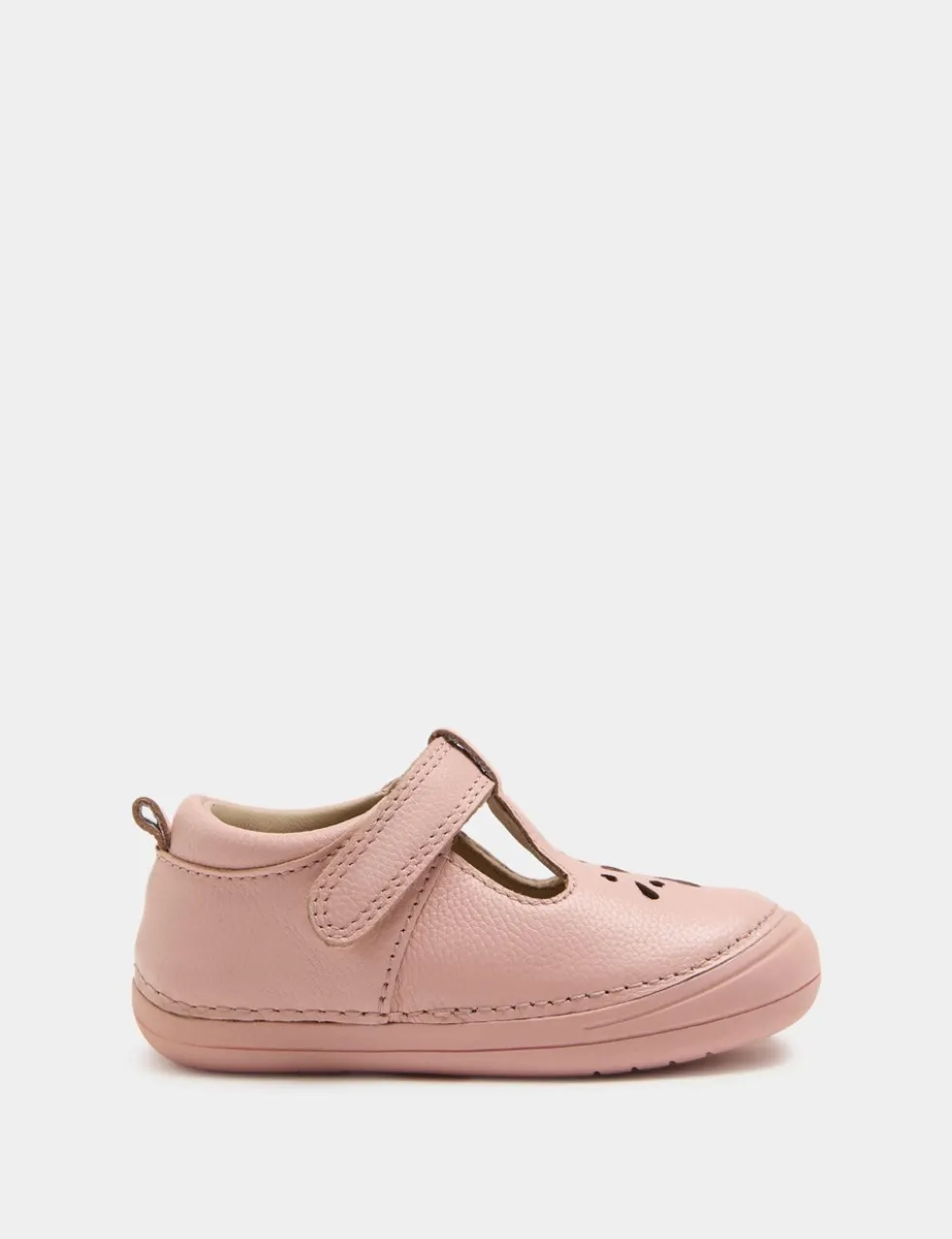 Kids' First Walker Leather Heart T Bar Shoes (2 Small - 5 Small)