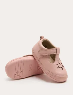 Kids' First Walker Leather Heart T Bar Shoes (2 Small - 5 Small)