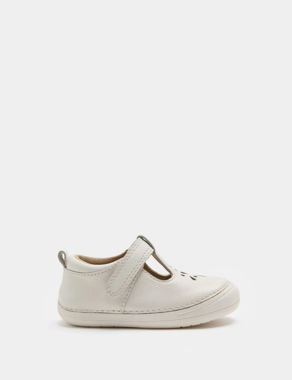 Kids' First Walker Leather Heart T Bar Shoes (2 Small - 5 Small)
