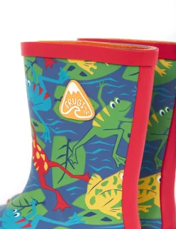 Kids' Frog Wellies (1 Small - 13 Small)