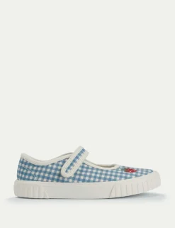Kids' Gingham Riptape Mary Jane Shoes (6 Small-1 1/2 Large)
