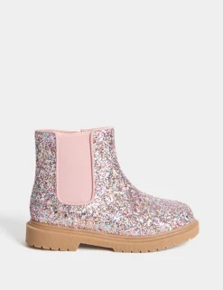 Kids' Glitter Chelsea Boots (4 Small - 2 Large)