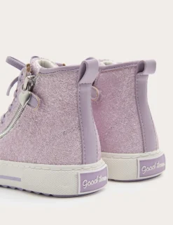 Kids' Glitter High Top Trainers (4 Small - 6 Large)