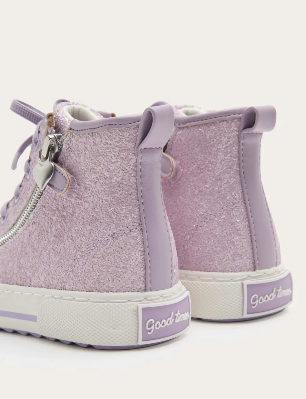 Kids' Glitter High Top Trainers (4 Small - 6 Large)