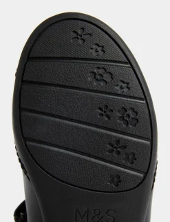 Kids' Heart Ballet Leather School Shoes (8 Small - 2 Large)