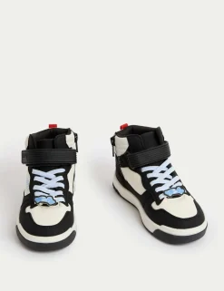 Kids' Hot Wheelsâ„¢ High Top Trainers (4 Small - 2 Large)