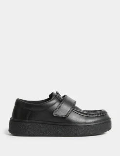 Kids Leather Apron Front School Shoes (8 Small-2 Large)
