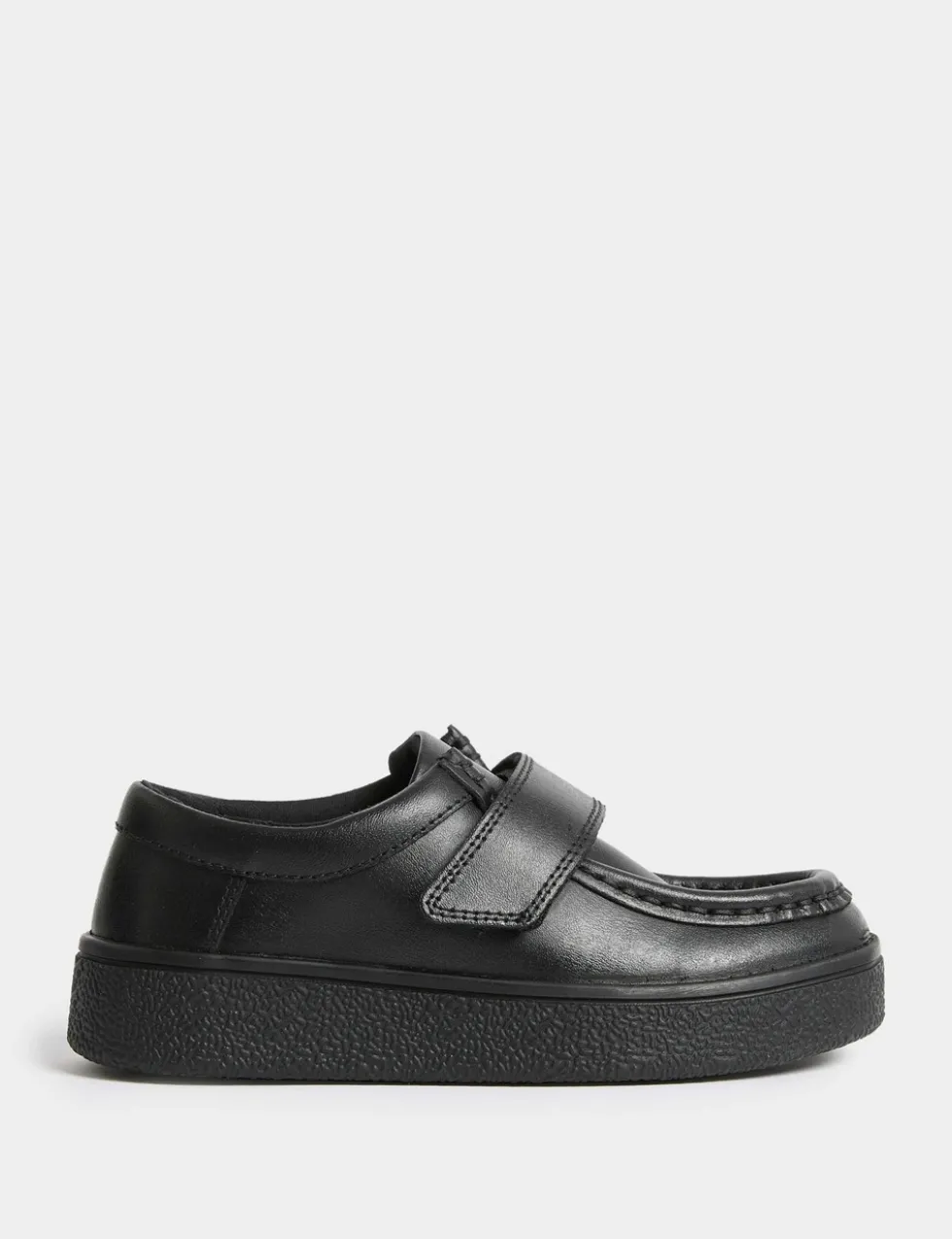 Kids Leather Apron Front School Shoes (8 Small-2 Large)