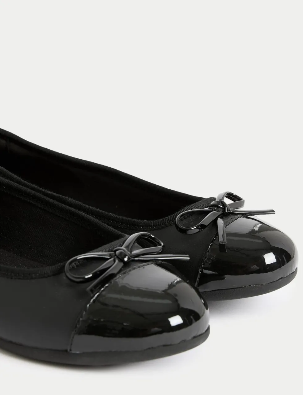 Kids' Leather Bow Ballet School Shoes (13 Small - 7 Large)