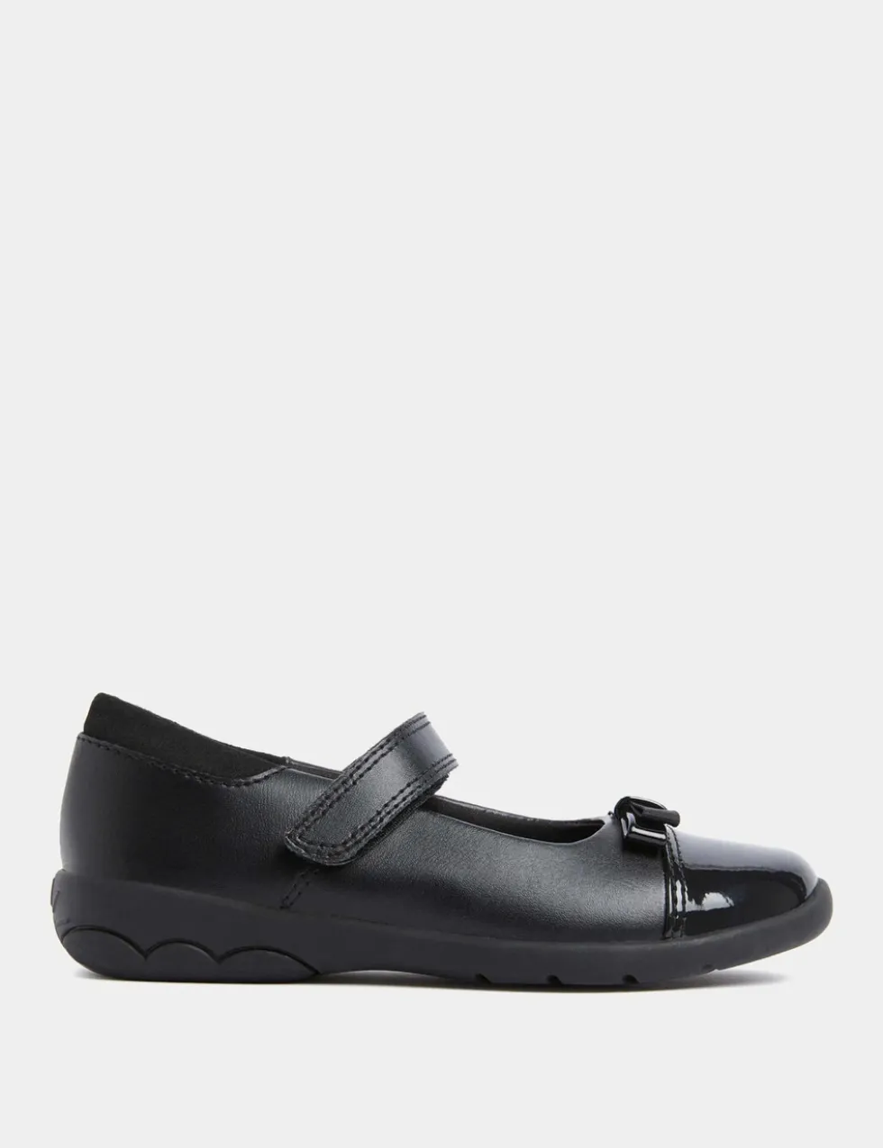 Kids' Leather Bow School Shoes (8 Small-2 Large)
