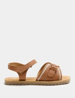 Kids' Leather Buckle Sandals (4 Small-2 Large)