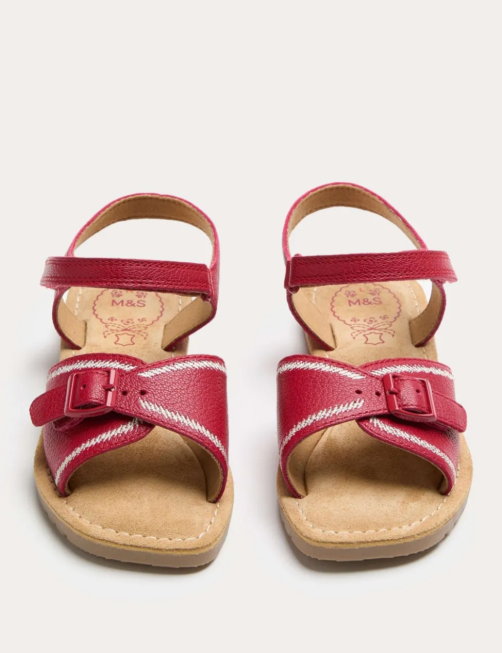 Kids' Leather Buckle Sandals (4 Small-2 Large)
