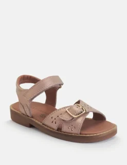 Kids' Leather Pearlised Riptape Sandals (7 Small-13½ Small)