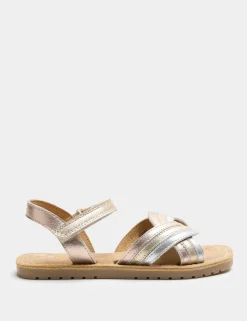Kids' Leather Rainbow Strap Sandals (4 Small-2 Large)