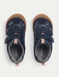 Kids' Leather Riptape Floral Star Trainers (4 Small-10½ Small)