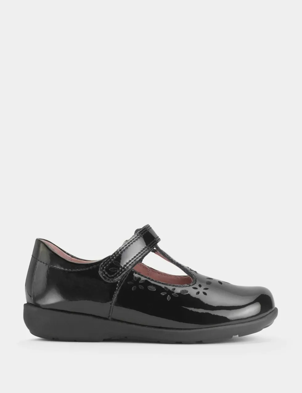 Kids' Leather Riptape Mary Jane School Shoes (1 Small - 13½ Small)