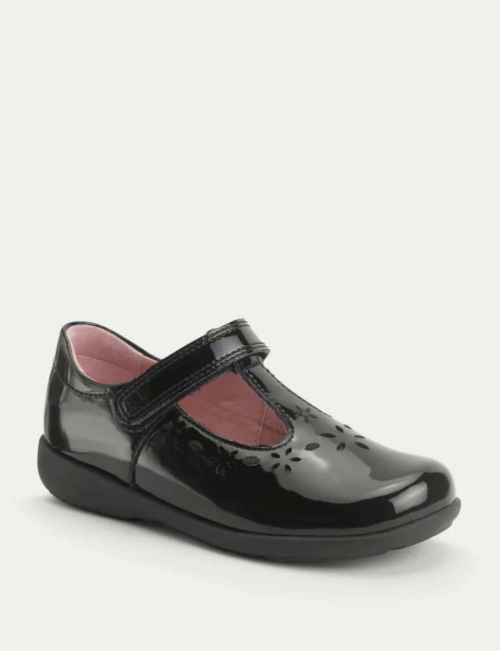 Kids' Leather Riptape Mary Jane School Shoes (1 Small - 13½ Small)