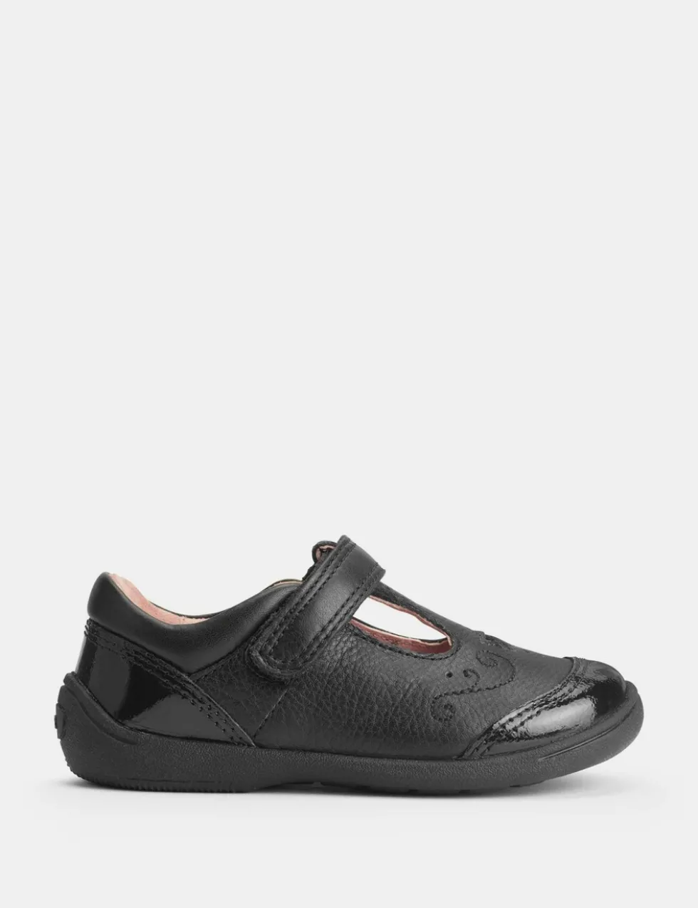 Kids' Leather Riptape School Shoes (6 Small-10½ Small)