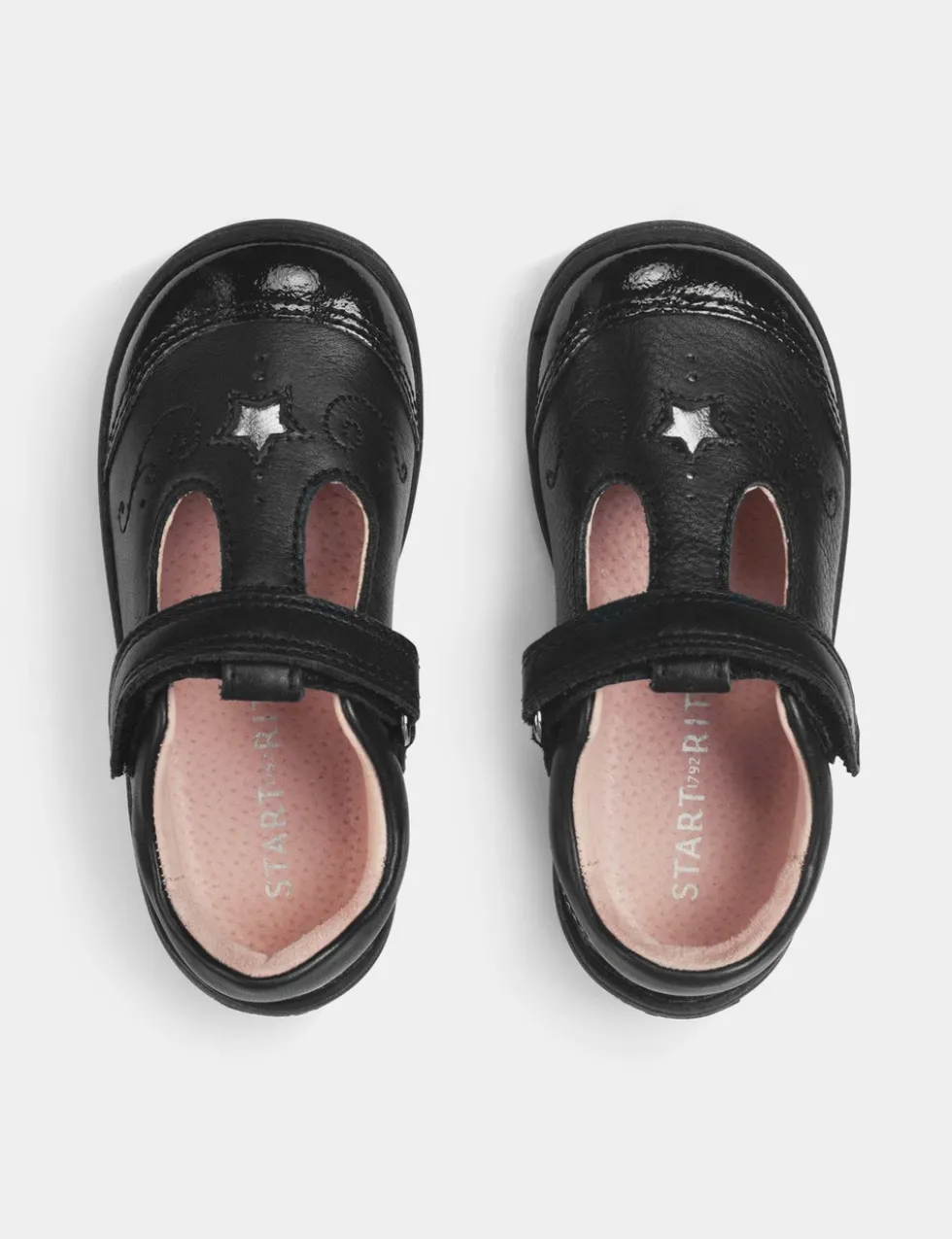 Kids' Leather Riptape School Shoes (6 Small-10½ Small)